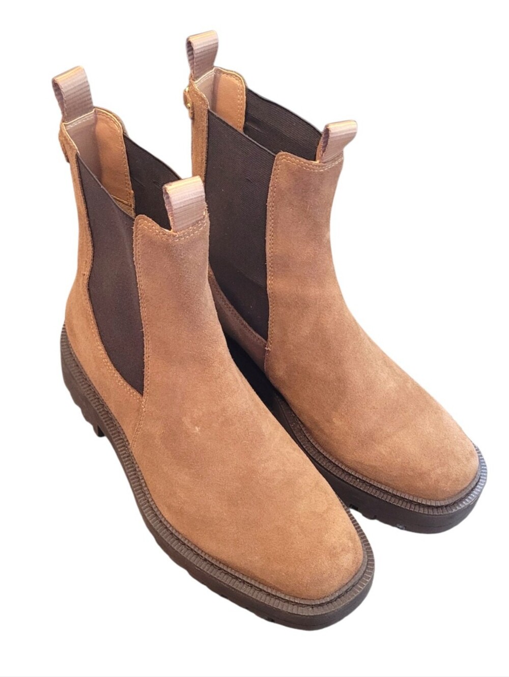 Sam Edelman Laguna Chelsea Boot in Almond Taupe Suede Women's Size 9